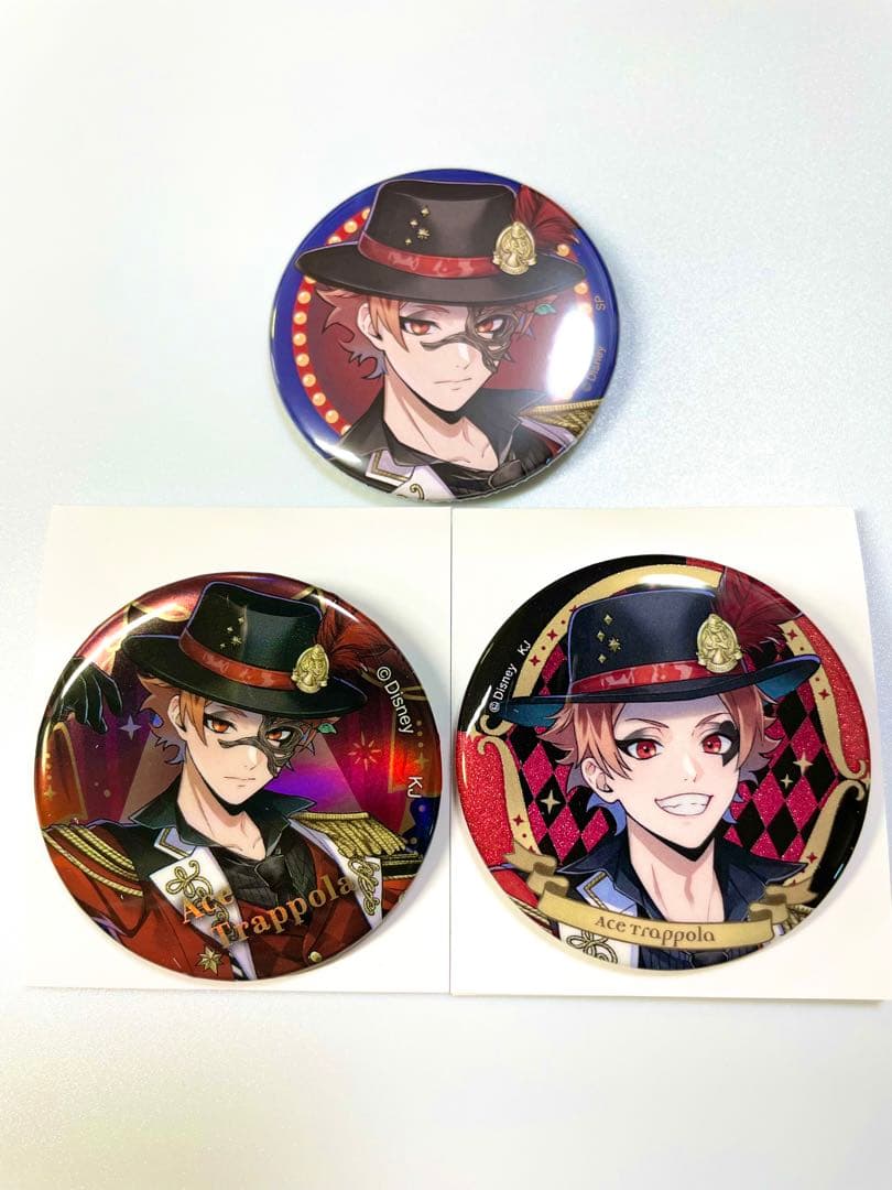 ツイステ】エース プレイフルドレス オーロラ グリッター 缶バッジ