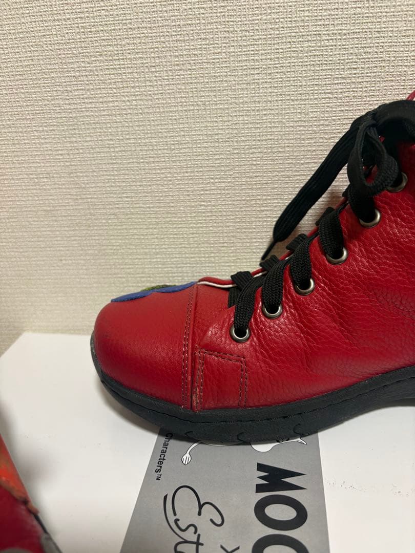 エスタシオン ムーミンリトルミィ コラボ ショートブーツ 赤 - メルカリ