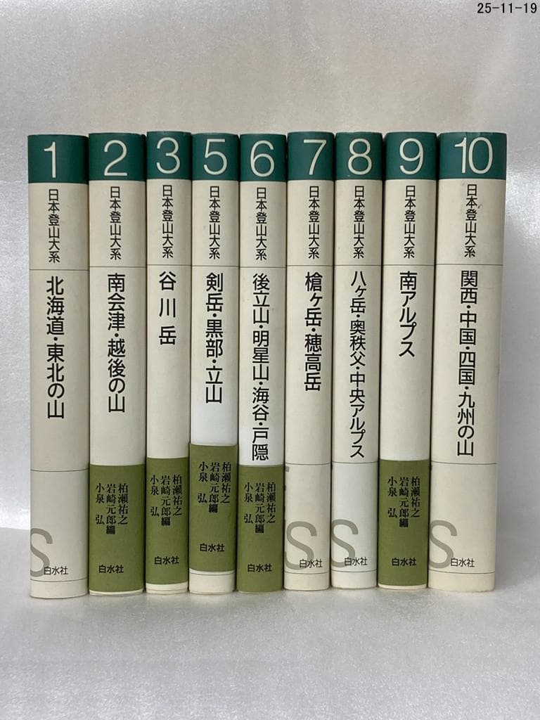 ９冊セット　日本登山大系 刊行から45年、いまは存在しないルートが載る登山ガイド『日本登山大系