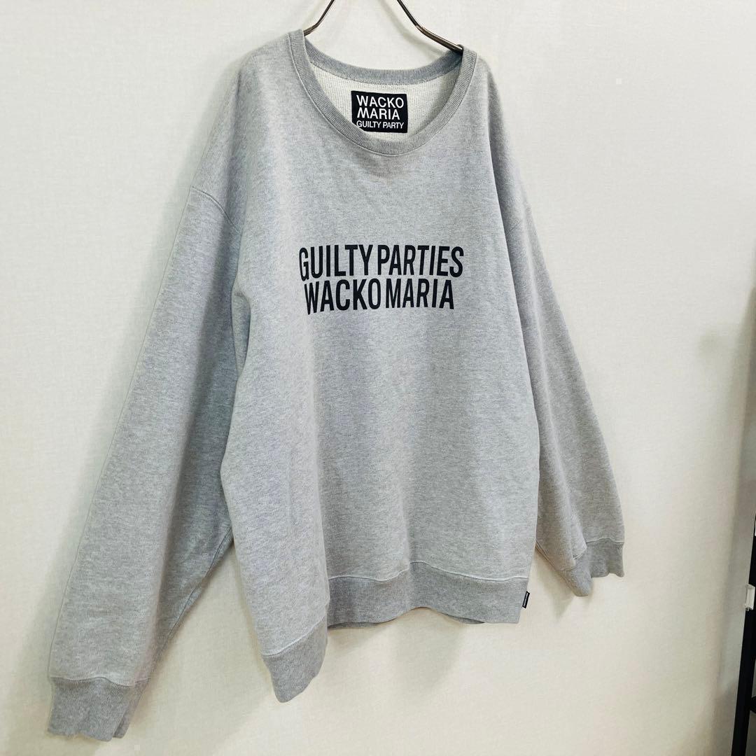 美品】ワコマリア スウェット サイズL GUILTY PARTIES グレー - メルカリ