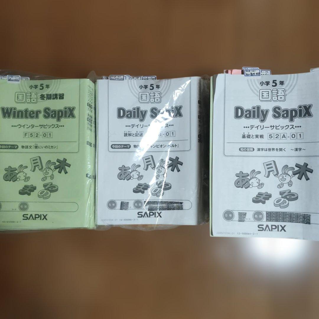 サピックス SAPIX 小学5年1年分 国語 教材セット 欠番 なし 使用済み