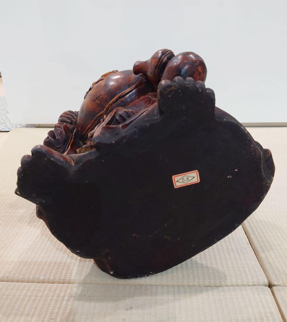 中国古玩 木彫り 布袋像 黄○袋 高さ61㎝ 重量約15㎏ - メルカリ