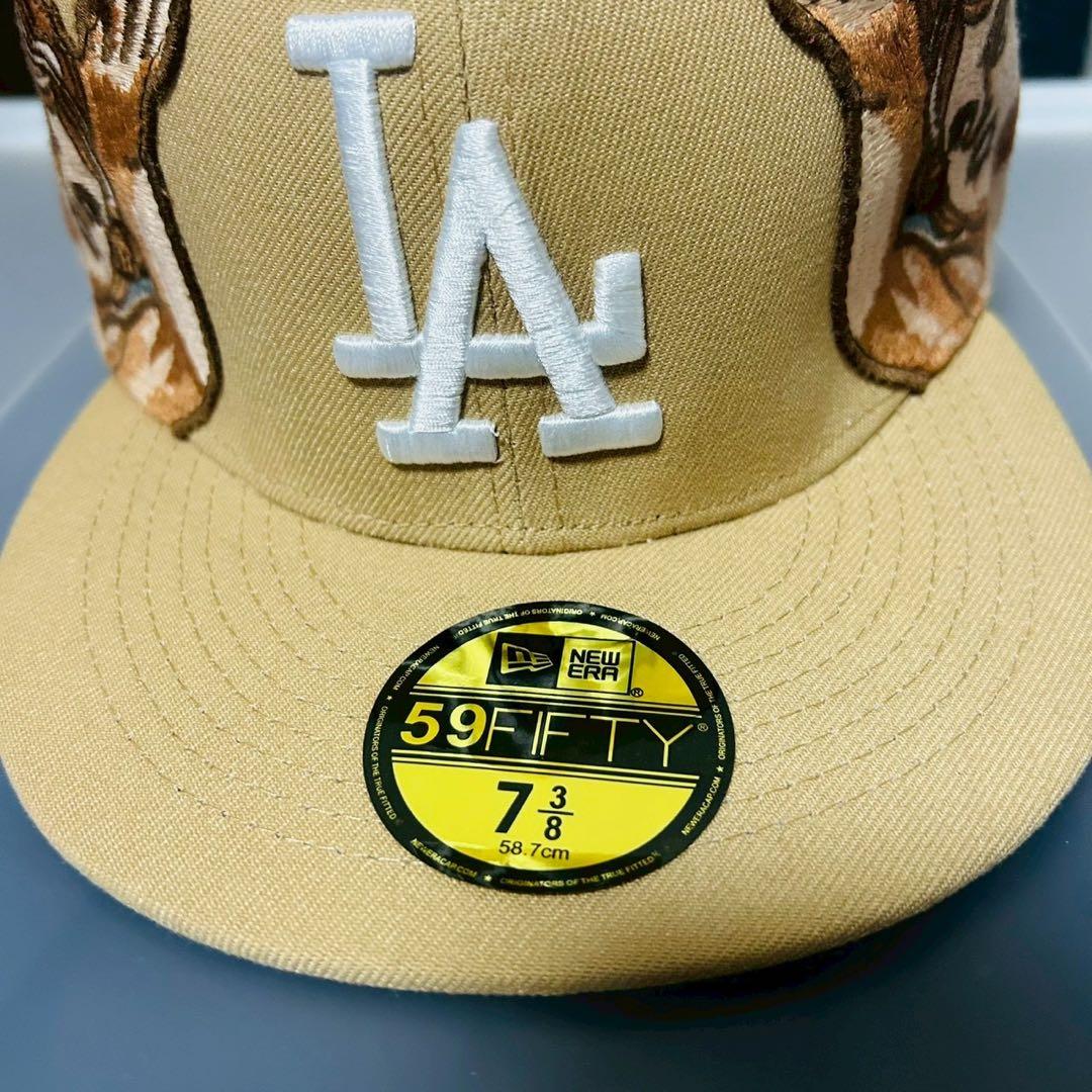 遠*介様 新品未使用 ニューエラ キャップ ドジャース ベージュ 58.7cm