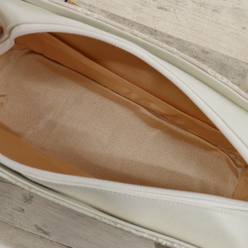 《和装バッグ◆花しおり 有職菱文様 利休バッグ アイボリー　礼装用◆Z9-12》