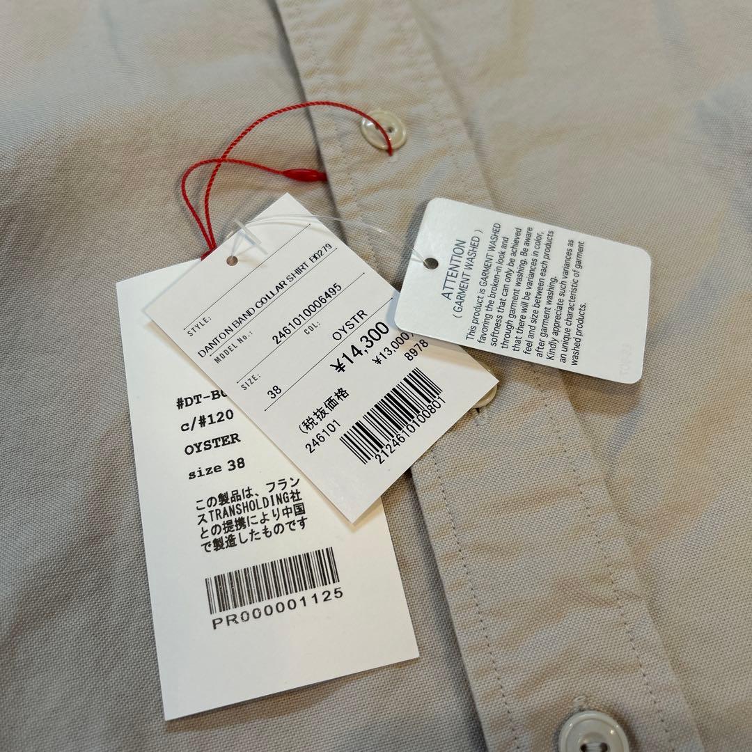 DANTON/ダントン 新品タグ付き☆バンドカラーシャツロングスリーブ 38