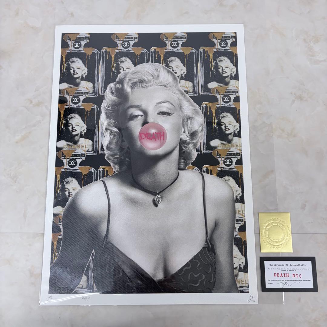DEATH NYC マリリンモンロー 世界限定100枚 現代アート 直筆サイン