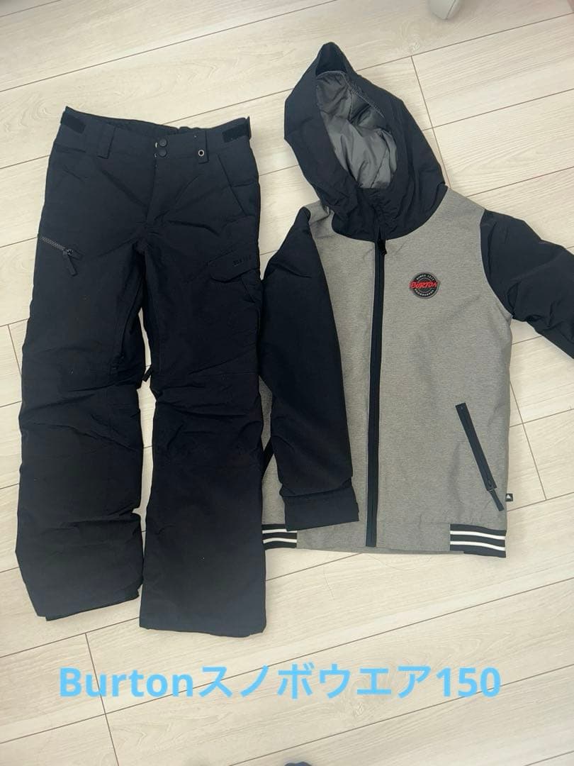 BURTONスノーボードウエア上下セット150(Lサイズ) BURTON スノーボードウェア 上下 Burton】スノボウェア 上下セット