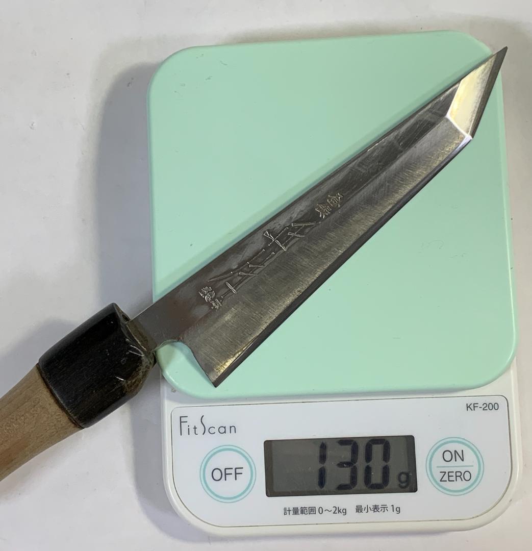 正本総本 小型剣型出刃包丁 片刃 14.2cm 和包丁