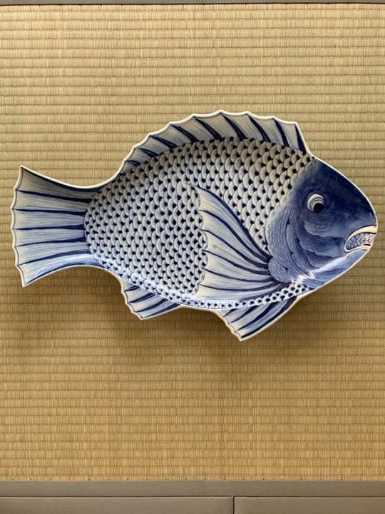 「珍品」大明萬暦年製　魚型　大皿　骨董 珍品」大明萬暦年製 魚型 大皿 骨董 珍品」大明萬暦年製 魚型 大皿