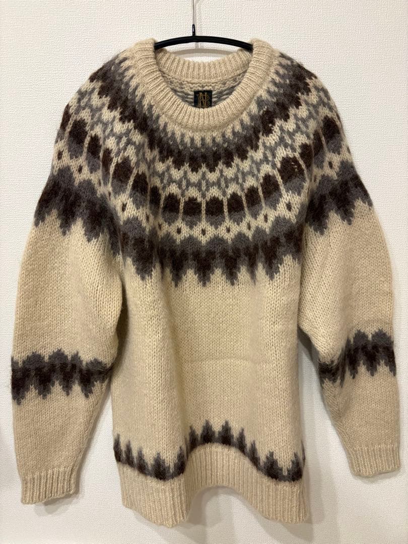 BATONERノルディックニット サイズ3 11/2(土)販売開始!!BATONER Mohair Nordic Crew Neck Sweater