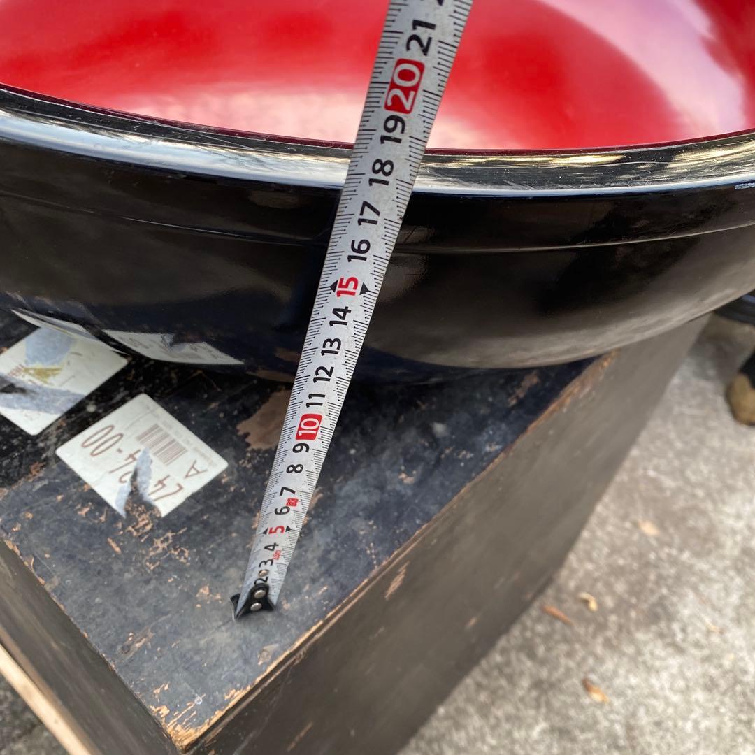 【BO51226】こね鉢　朱塗り　特大60.5cm 7.5kg 樹脂