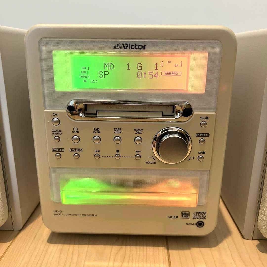 Victor ビクター CD MD カセット コンポ UX-Q1-W - メルカリ