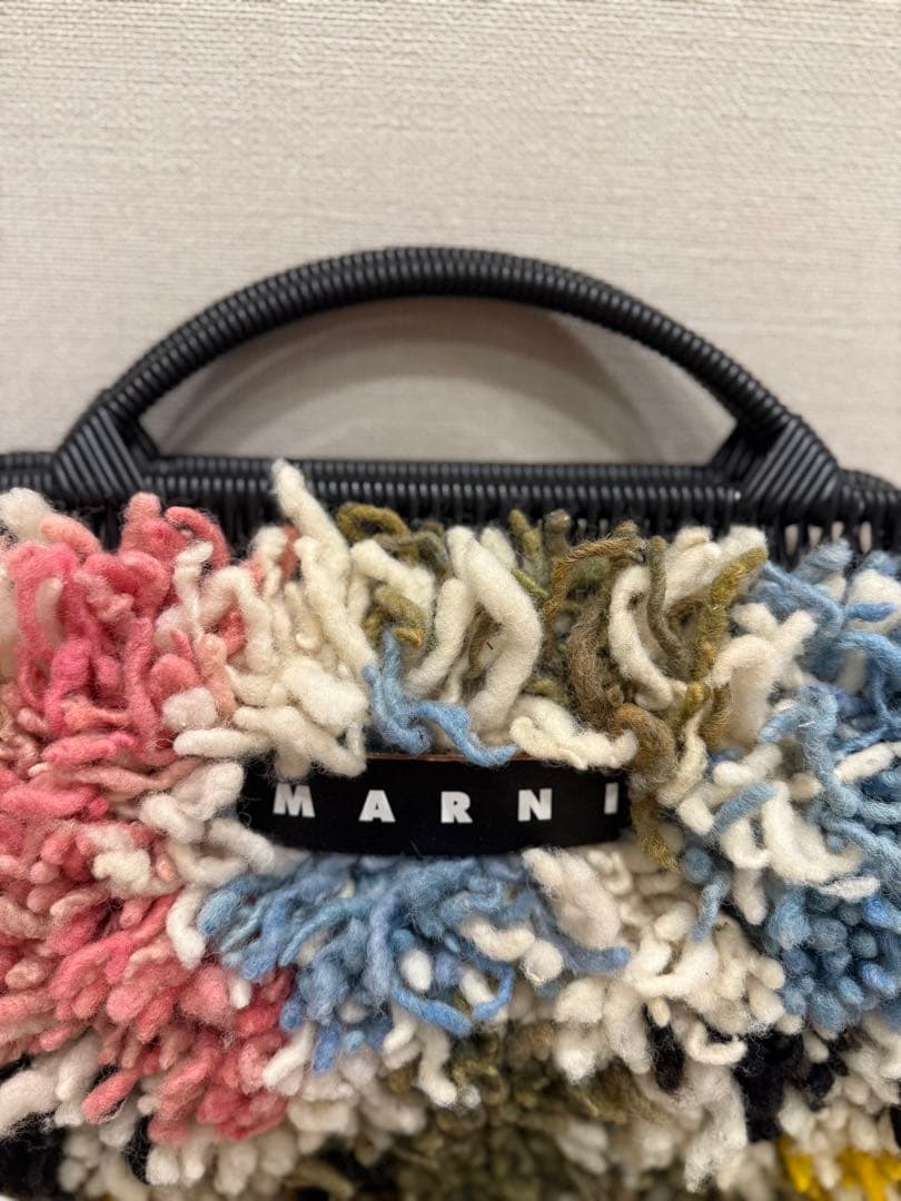 ほぼ新品】マルニマーケット ウーリークロシェバッグ 袋あり marni