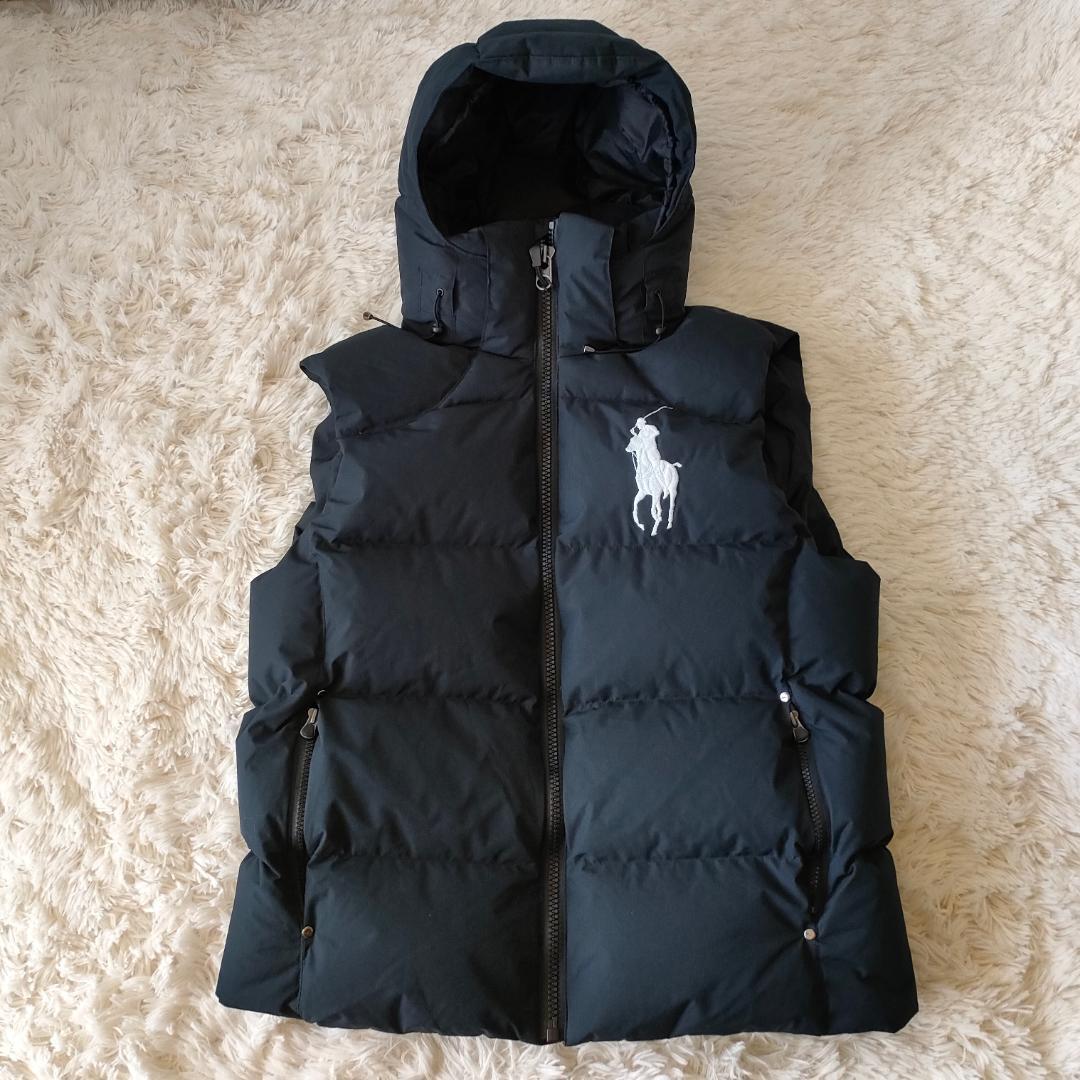 美品 ポロラルフローレン ダウンベスト ビッグポニー 刺繍 2way