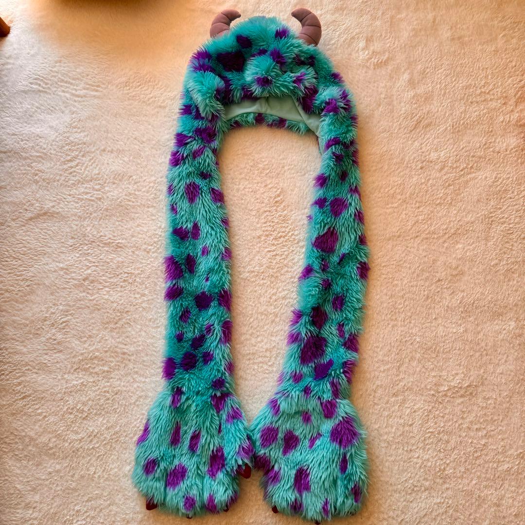 2点セット☆Disney公式 マフラーファンキャップ サリー&チェシャ猫