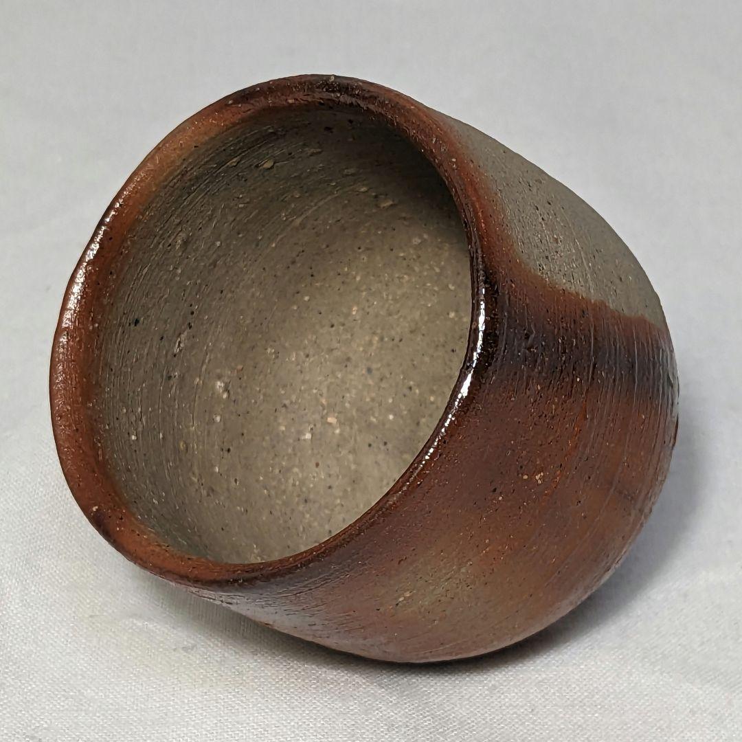 岡山県重要無形文化財 山本雄一 備前焼 緋襷ぐい呑 合箱 酒器 酒盃