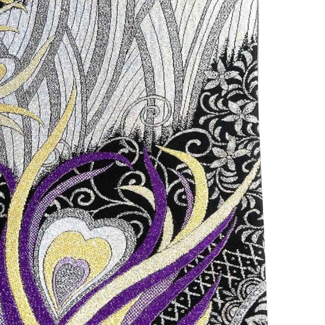 未着用 振袖帯 袋帯 孔雀の羽 薔薇 格子 波 着物 034a d - メルカリ