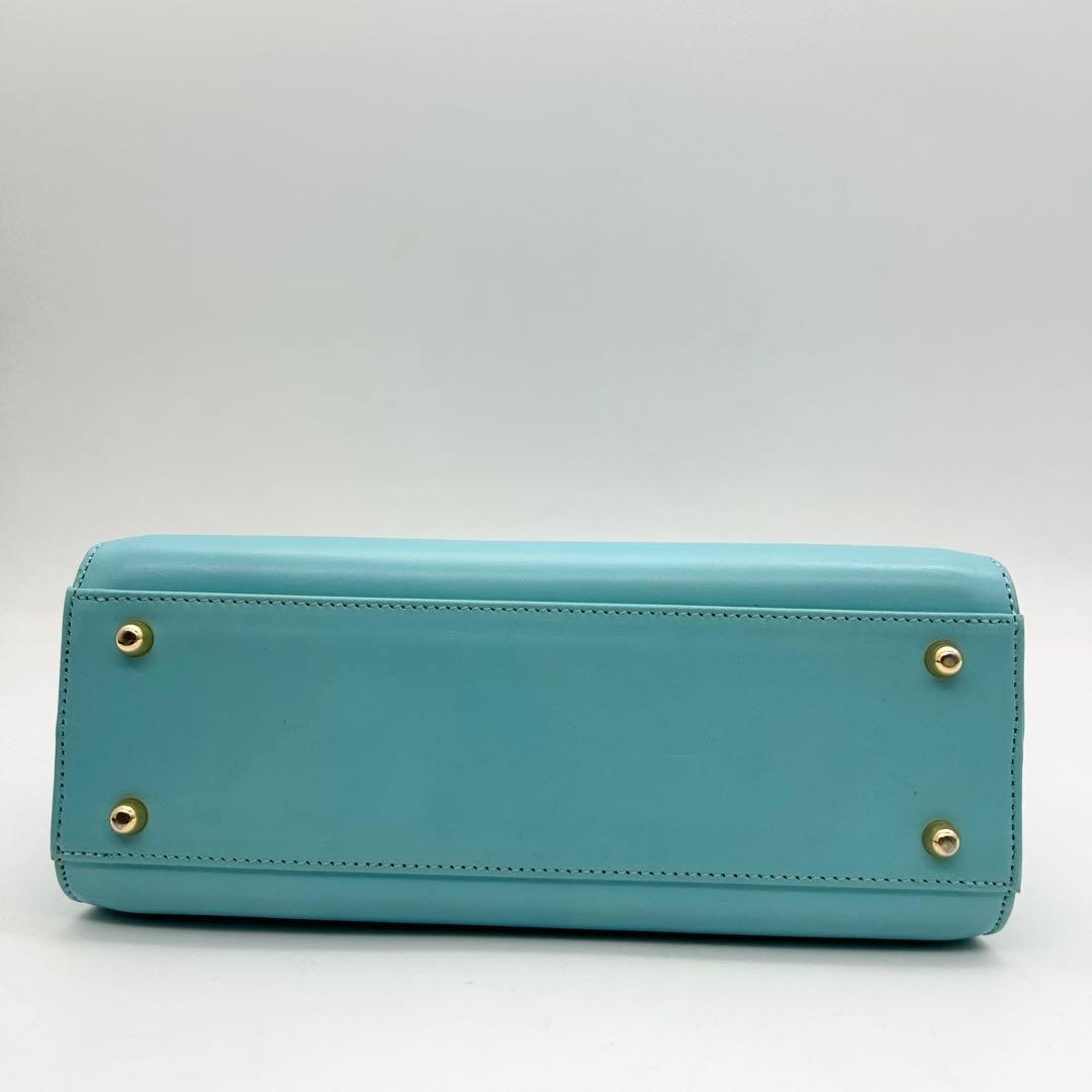 美品&入手困難 ハナエモリ ショルダーバッグ 2way レザー ブルー