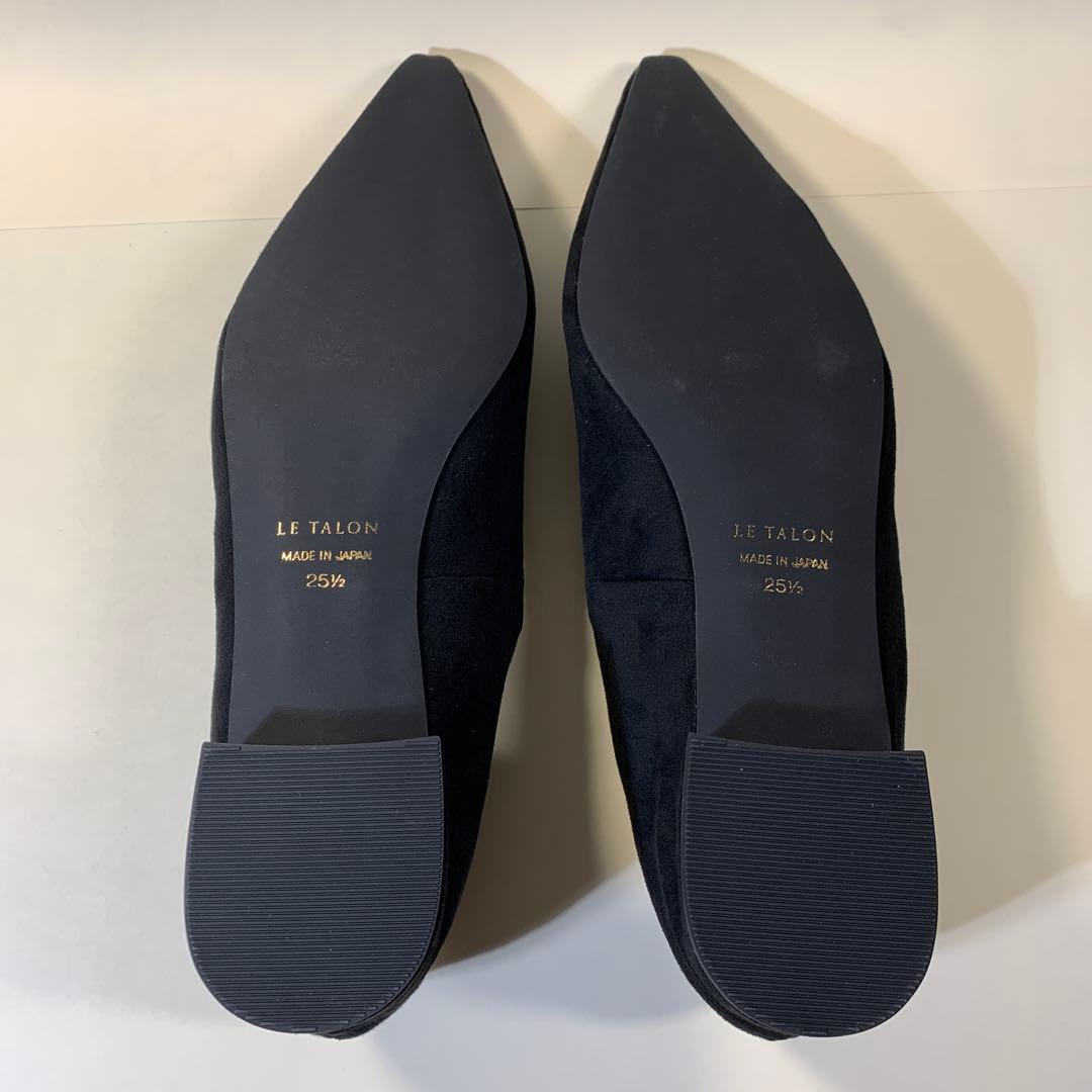LE TALON ブラック フラットシューズ 25.5cm