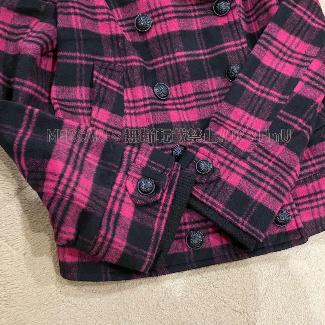 Skinny Lip ピンク チェック コート M 平成ギャル Y2K - メルカリ