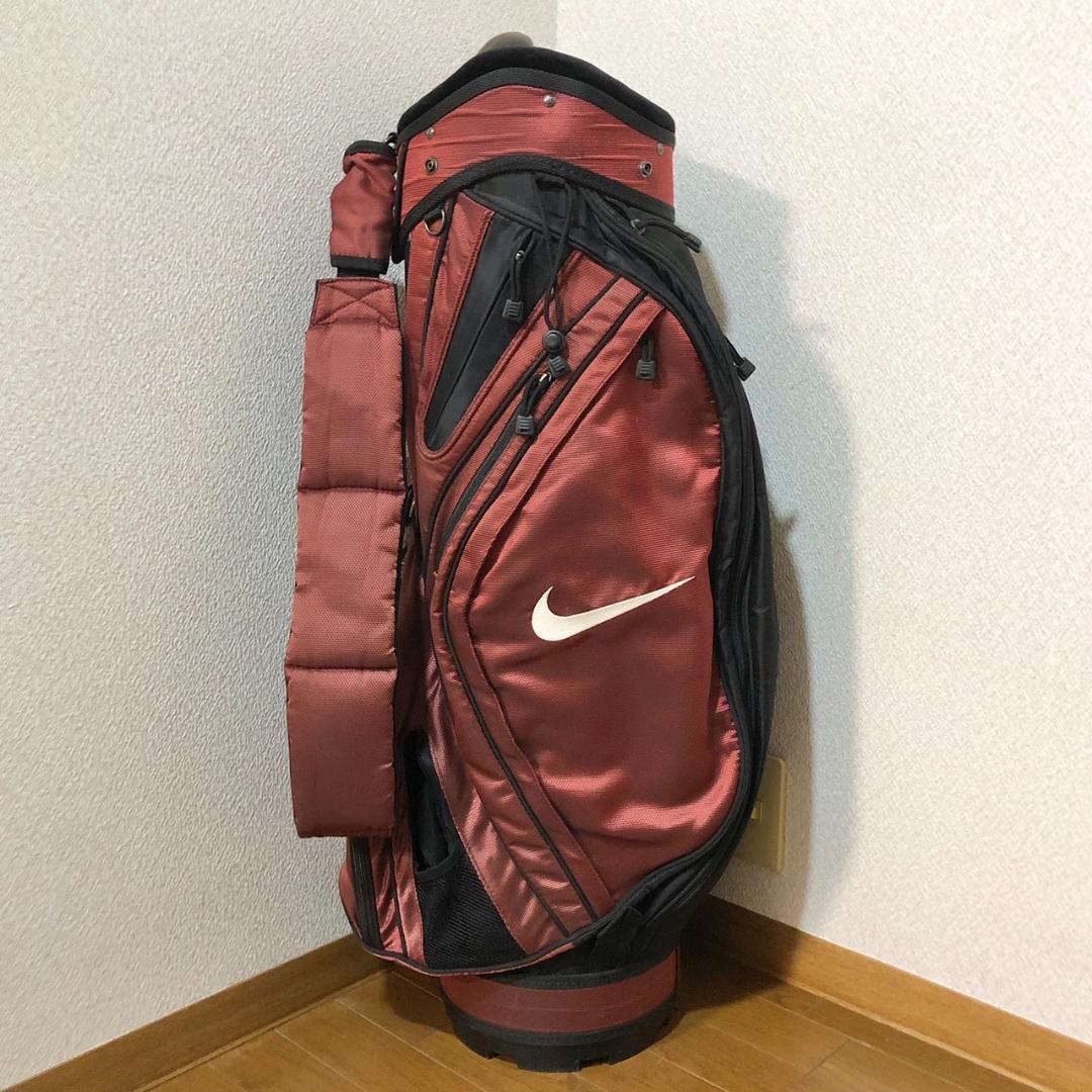希少】 NIKE ナイキ ゴルフ キャディバッグ カート型 6分割 レッド