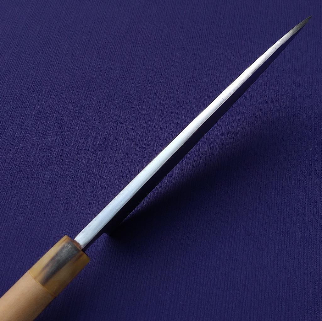 出刃包丁 築地 正本 〇秀 青鋼 刃長約200㎜ 片刃 庖丁 刃物 《0118》