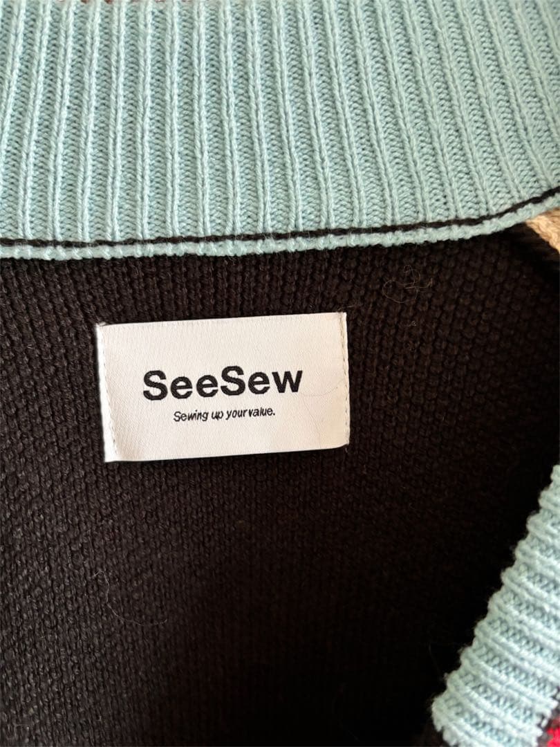 SeeSew 刺繍虎スカジャン風ニット