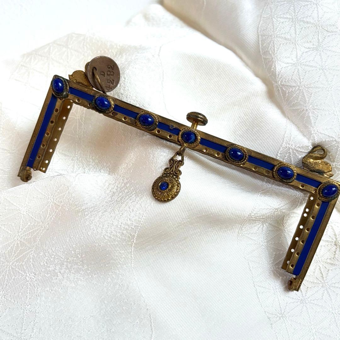 【希少・フランス製】アンティーク 口金金具　プチポアン サンプルタグ付100年前 希少・フランス製】アンティーク 口金金具 プチポアン サンプルタグ付