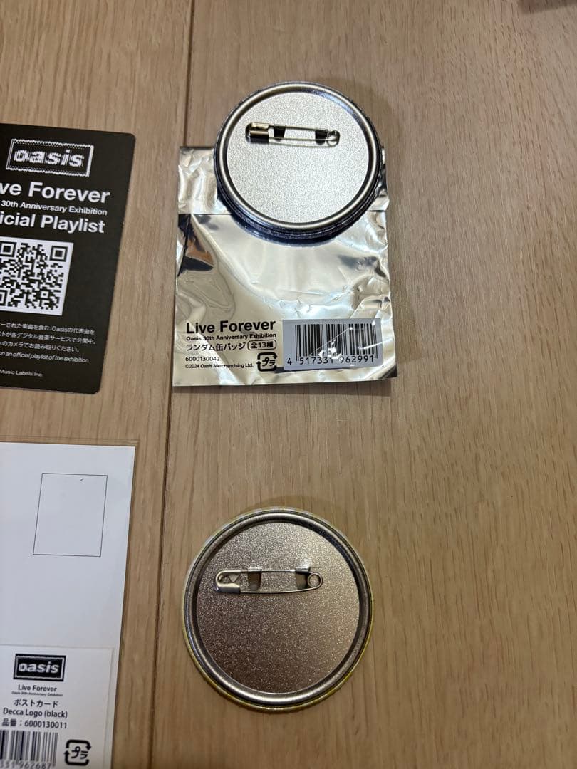 Oasis 30周年記念展セット ポストカード、ランダムステッカー等