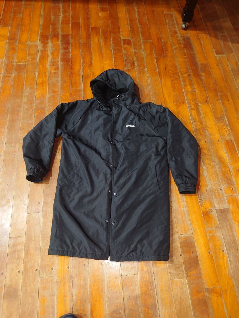 BALLAHOLIC フリース内側 ロングコート 黒 Ball Panel Logo Fleece Half Zip Pullover (black) – ballaholic