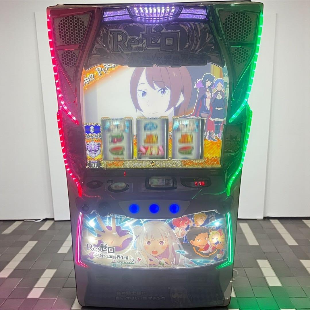○【美品】パチスロ実機 スマスロ Re:ゼロから始める異世界生活 season2 Re:ゼロから始める異世界生活 season2（リゼロ2） PUSHバイブON・OFF