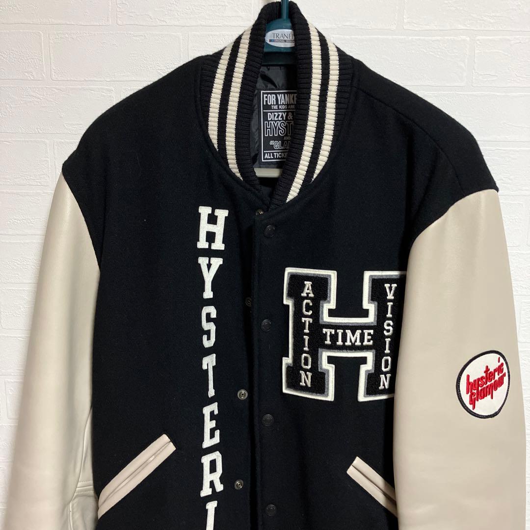 美品 ヒステリックグラマー SEE NO EVIL刺繍 スタジャン XL メンズ