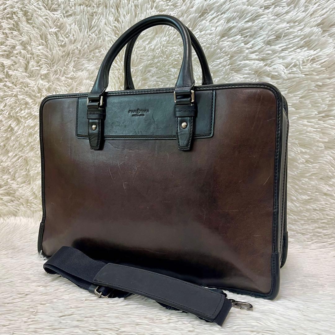 フジタカ レザー ビジネスバッグ メンズ ブリーフケース 百貨店取り扱い商品 レザーブリーフバッグ A4 / ビジネスバッグ / FUJITAKA（フジタカ