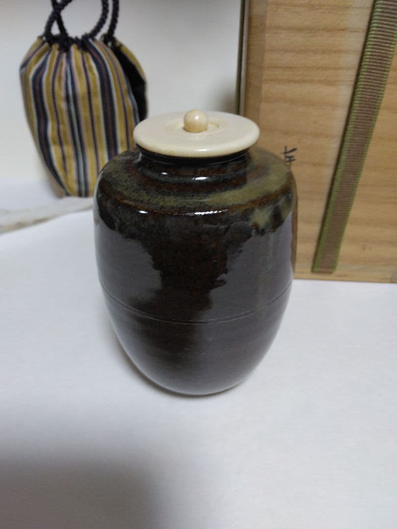 u*1様 高取喜恵 作 高取茶入 高取焼 - 工芸品在庫 処分