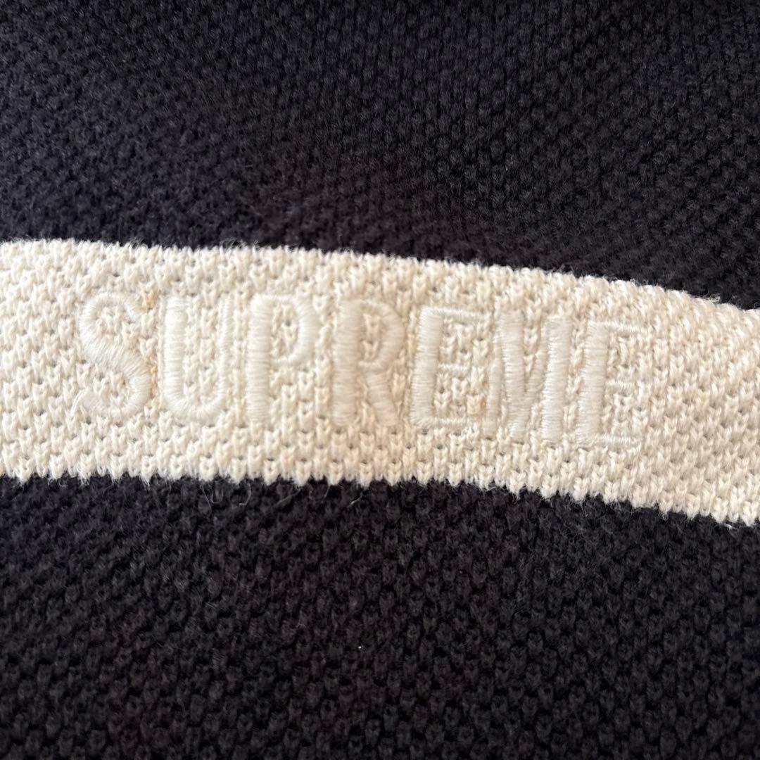 美品Supreme Chest Stripe Sweater FW18 ブラック - メルカリ
