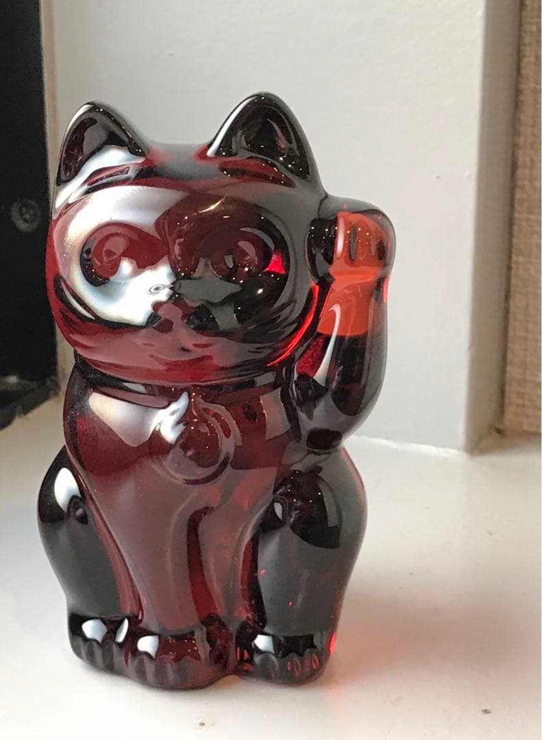 プシュケ様専用 可愛らしい♡アンティークバカラ招き猫フィギュリン