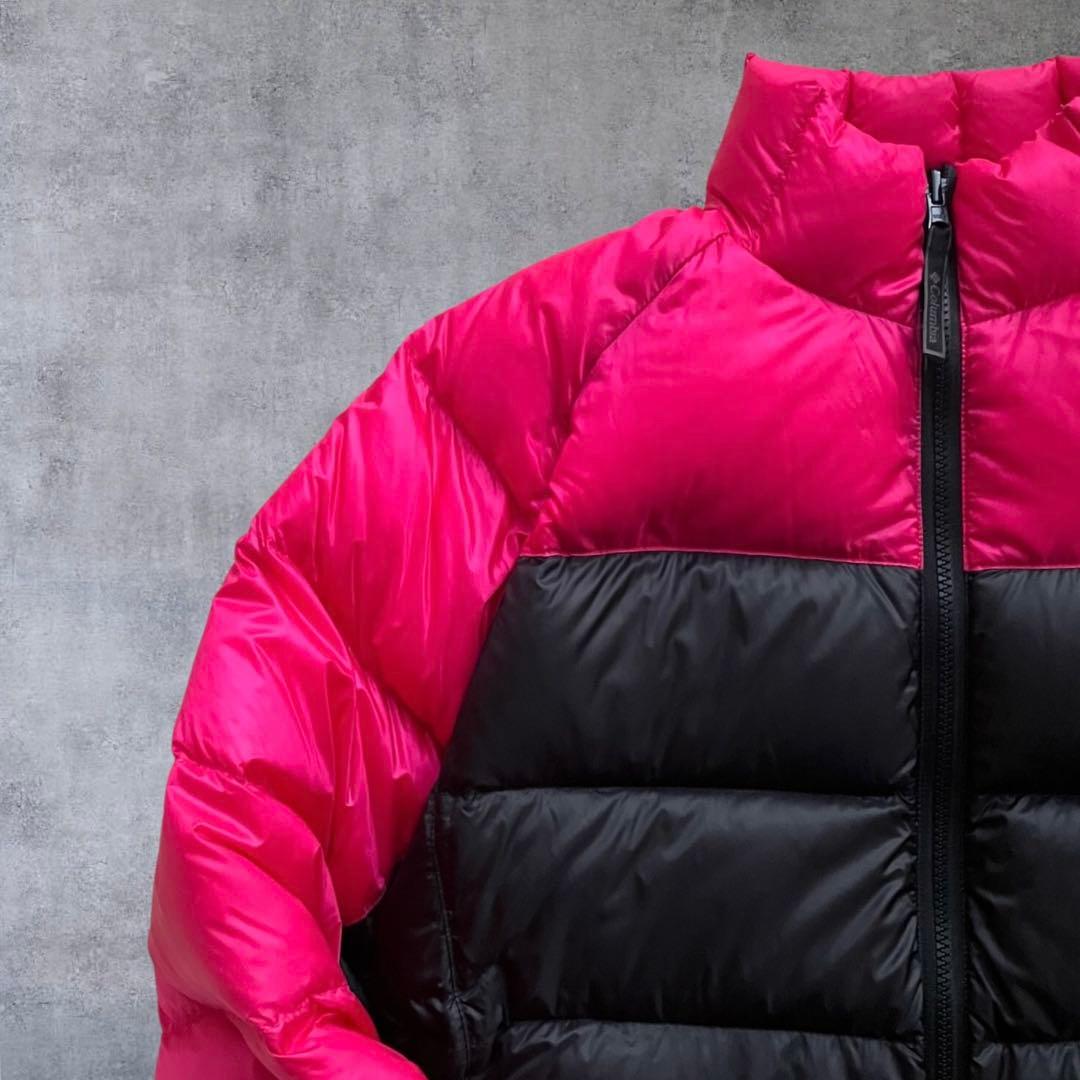 コロンビアColumbiaダウンジャケットTITANIUMピンクブラックL - メルカリ