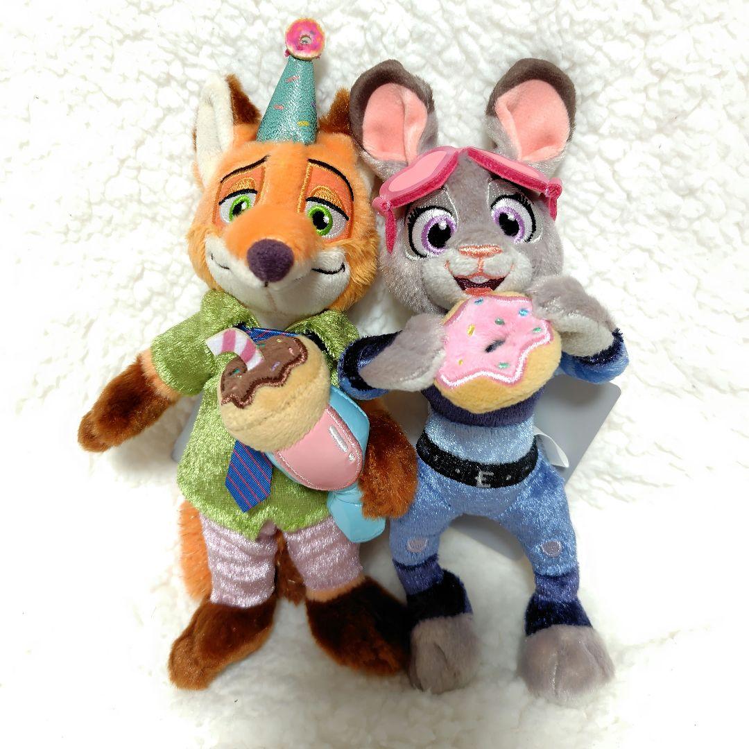 お顔厳選 ズートピア プラッシュキーチェーン ニック ジュディ