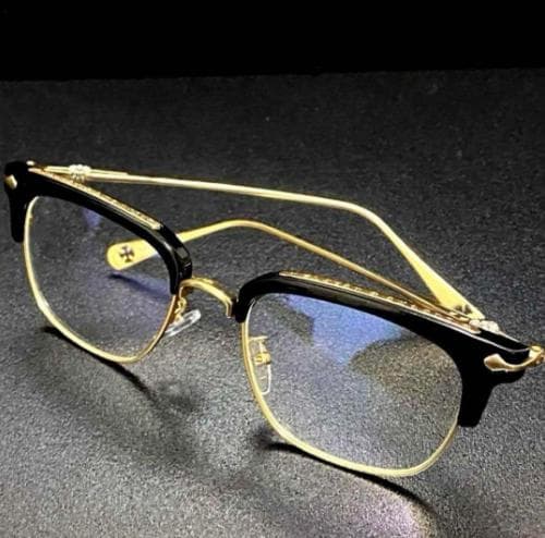 伊達メガネ クロス サングラス ゴールド y2k 人気 クロムハーツ好き