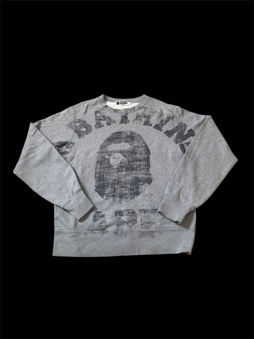 A BATHING APE グレー トレーナー A BATHING APE（アベイシングエイプ） トレーナー スウェット ONE