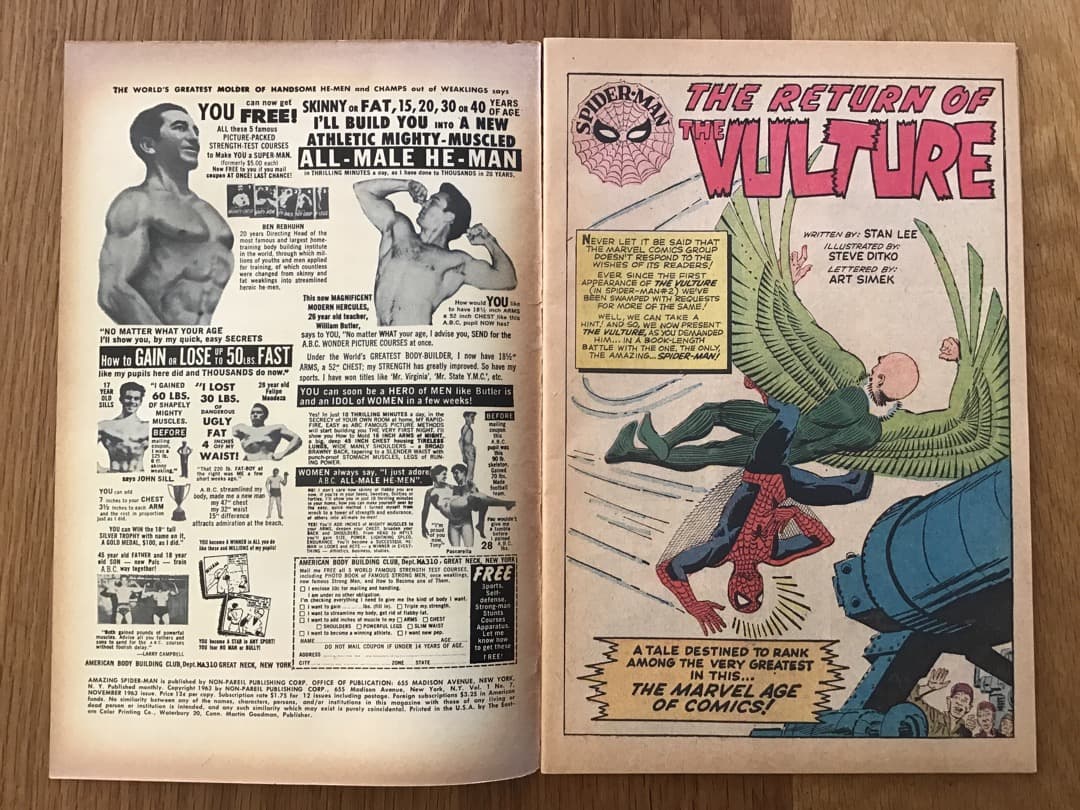 アメージングスパイダーマン #7 アメコミリーフ 1963年出版 - メルカリ