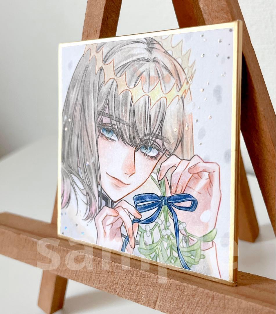 m*可様 ✴︎オベロン✴︎ 手描き　イラスト　色紙　アナログ