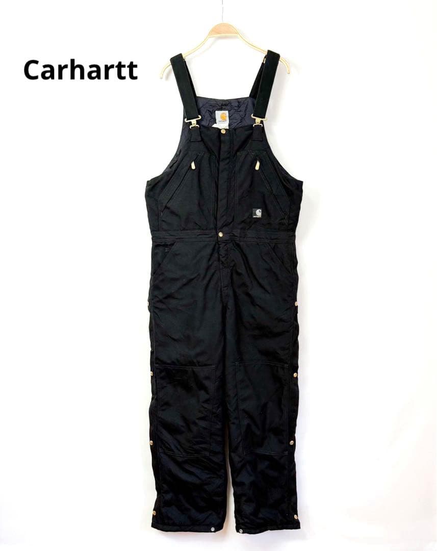 Carhartt カーハート 中綿 つなぎ ビブオーバーオール ブラック S51 Carhartt カーハート 中綿 つなぎ ビブオーバーオール ブラック S51