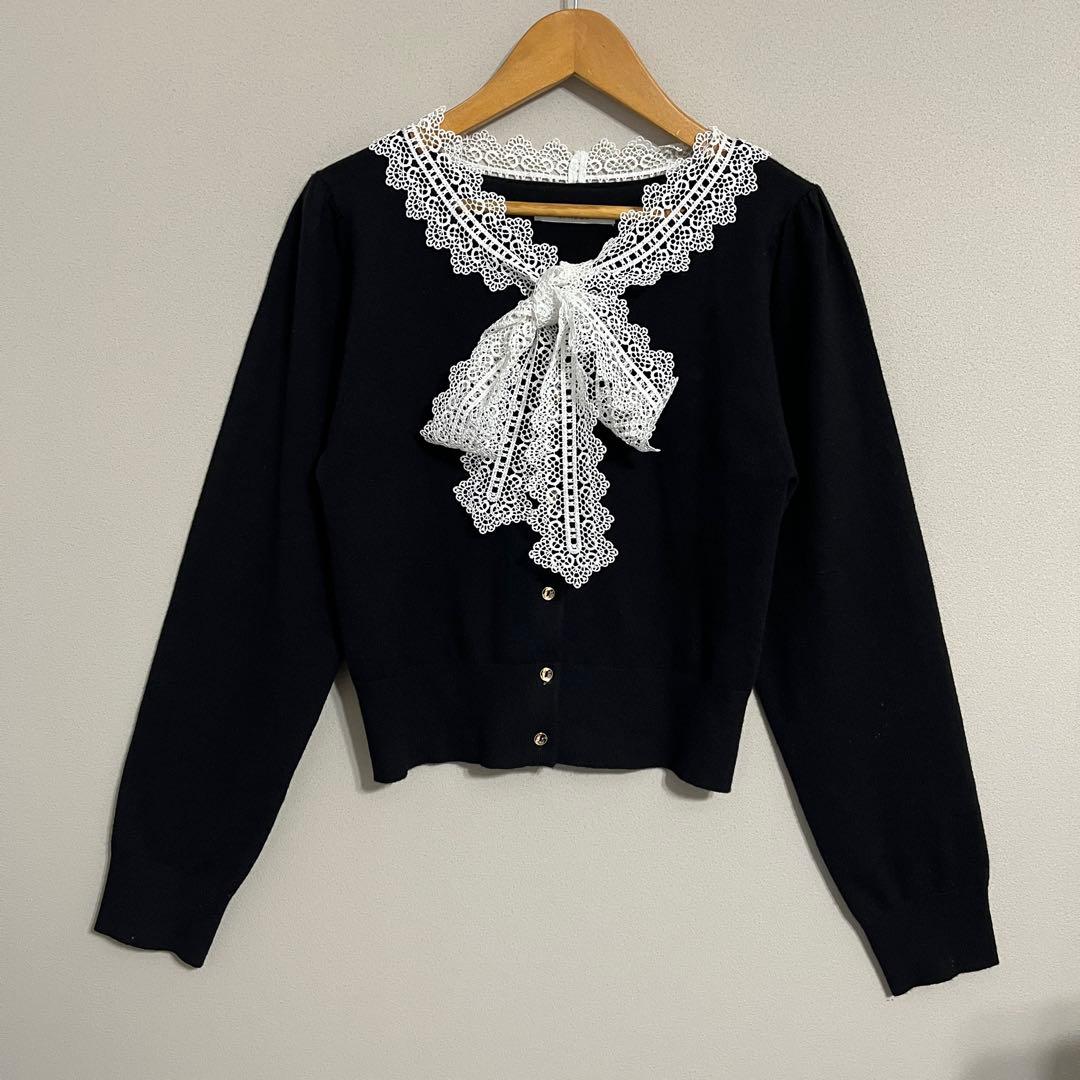 SNIDEL 【USAGI ONLINE限定】レースボウタイカーディガン - メルカリ