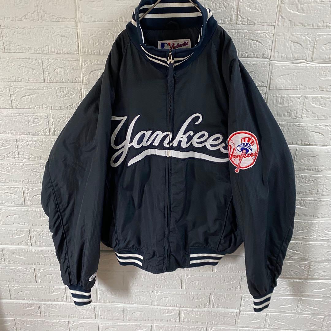 MLB ヤンキース 90s総刺繍スタジャン ブラックネイビー