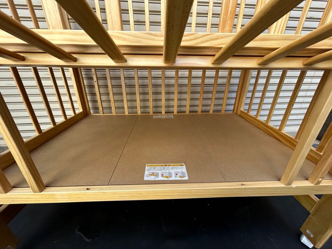 引取・配達】カトージ ハイシートベビーベッド（ナチュラル） 尼崎