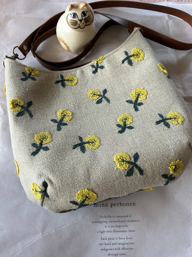 ミナペルホネン☆skip×タンバリンショルダーポシェット☆ハンドメイド
