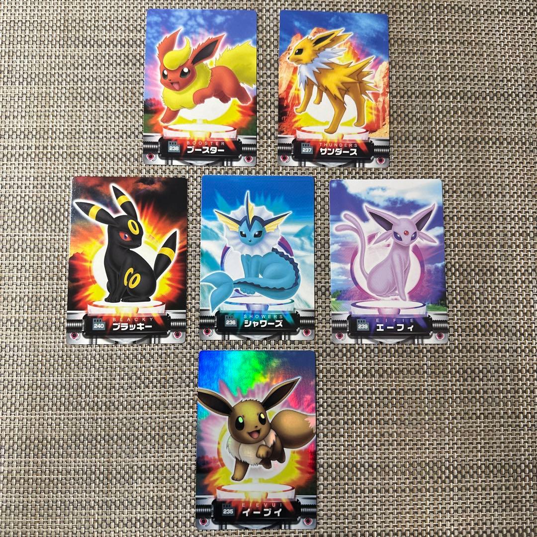 ポケモン図鑑ブイズ6枚イーブイ ブラッキーエーフィブースター