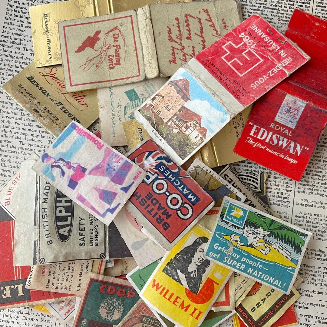 アウトレット】ヴィンテージ マッチブック&ラベル 海外 蚤の市 紙もの