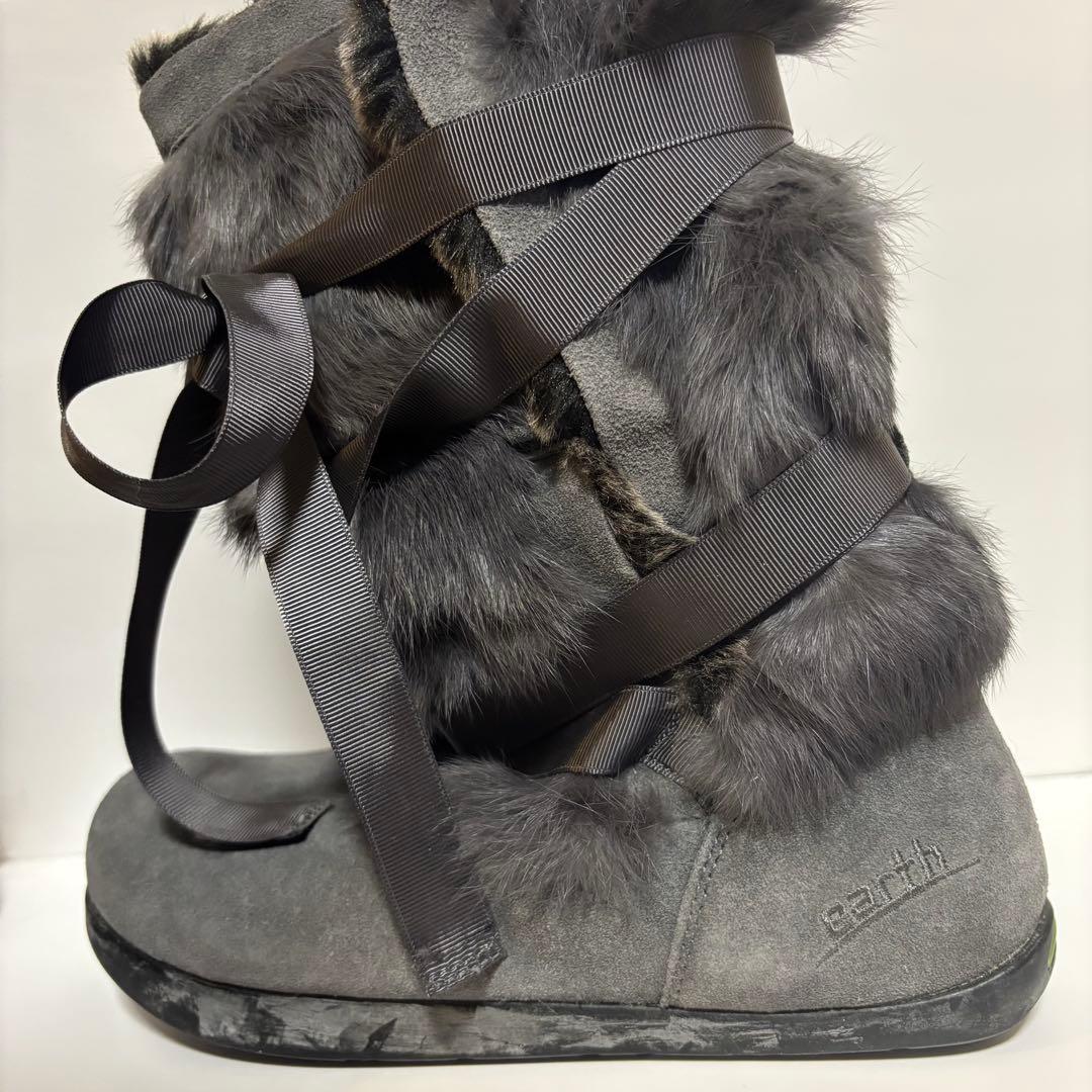 美品】平成ギャル Y2K archive ファー リボン ムートンブーツ 23